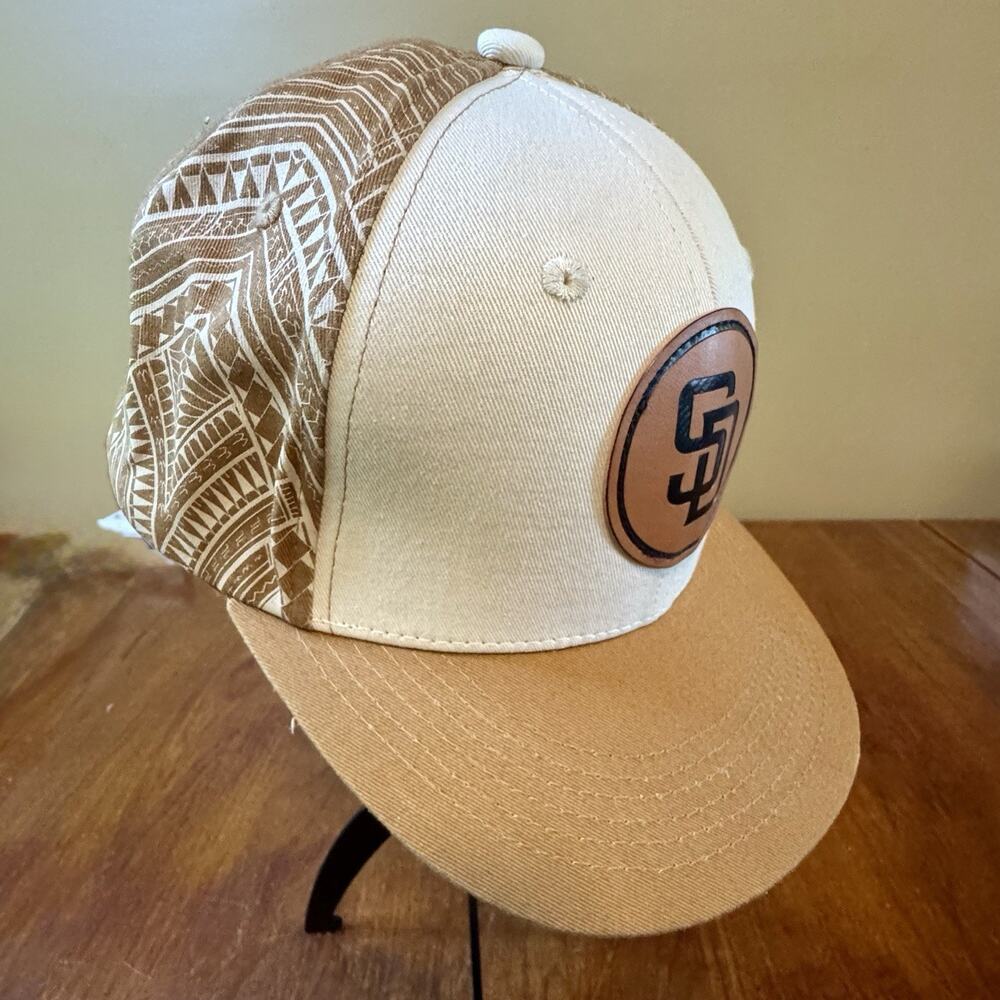 NEW San Diego Padres Pacific Islander Theme Hat Melonwear Leather Strap Cap